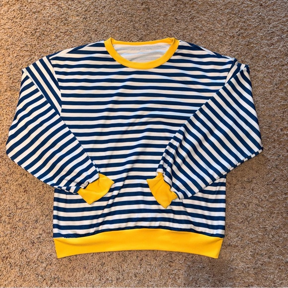 NWOT Women’s Striped Shirt with Blue and Yellow - Women’s Size M - Picture 2 of 5